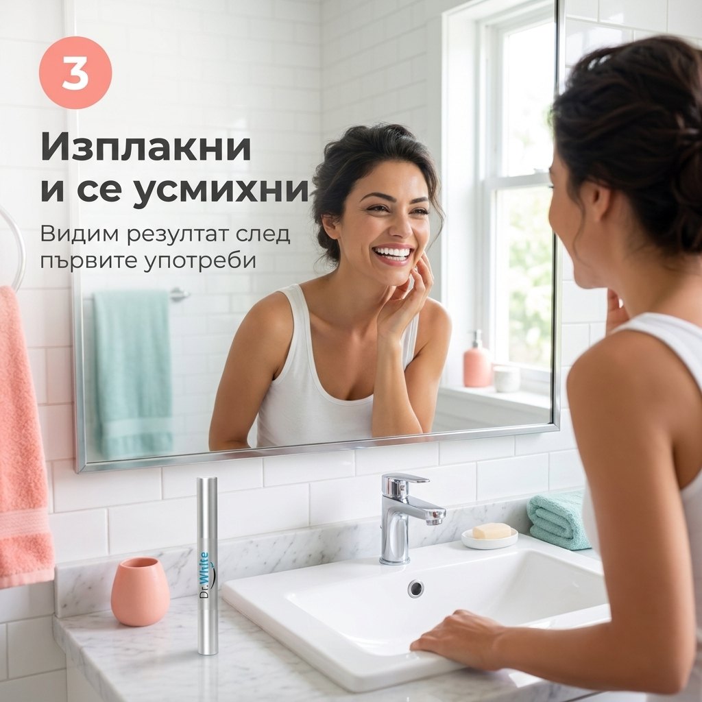 Стъпка 3 — изплакни и се усмихни
